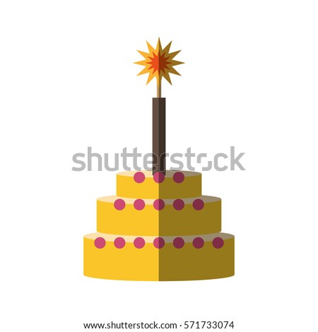 party cake icon image, vector illustration design