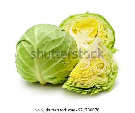 Cabbage isolated on white background Royalty-Free Stock Photo #571780078