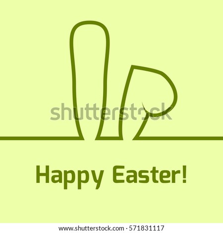 Happy easter greeting card template in retro vintage style. Isolated vector illustration.