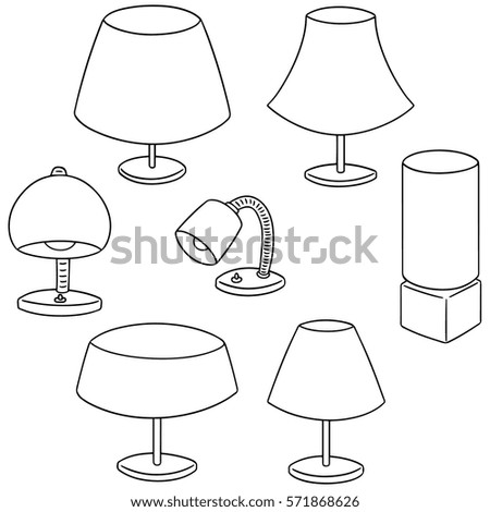 vector set of lamp