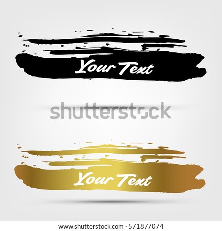 Black and gold paint with text space, Vector Illustration