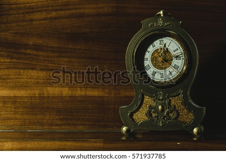 piano lacquer wood Old clock vintage