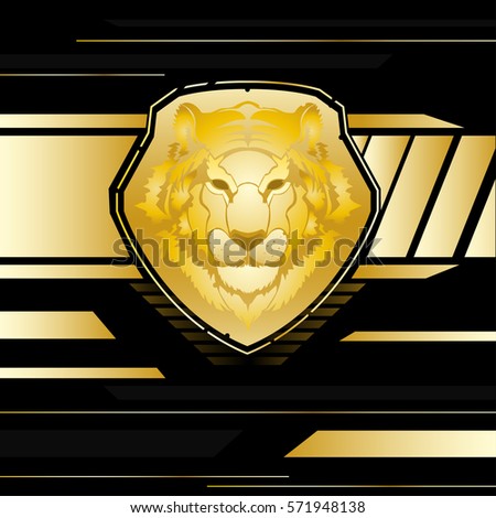Golden tiger abstract background