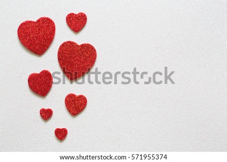 Valentines Day, heart with a place for inscription