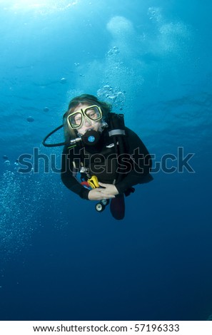 scuba diver portrait