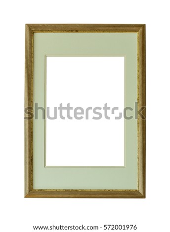vintage picture frame isolated on white background