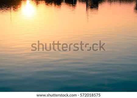 Nature blue water surface in evening .Clear water wave in the lake.