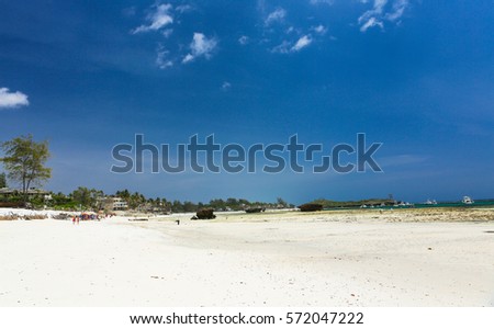 Beach  view in Watamu, Kenya, Africa.
