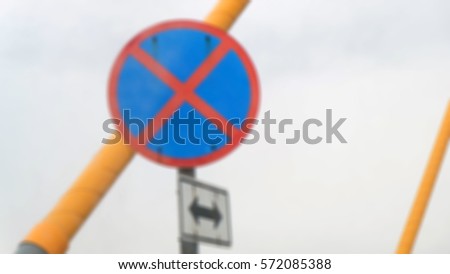 Blurred of Street sign for abstract background.