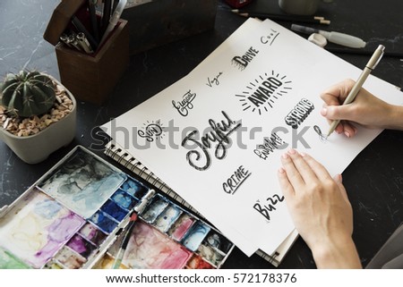 Calligraphy Design Typography Workplace