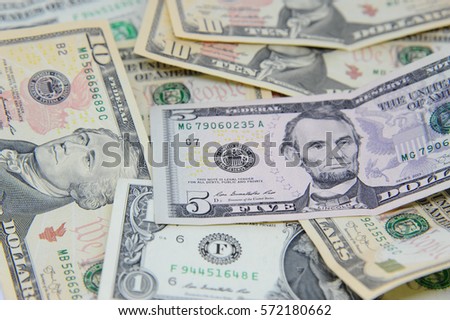 heap of dollar banknote