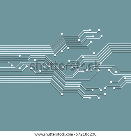 3d circuit abstract board background. High tech vector illustration