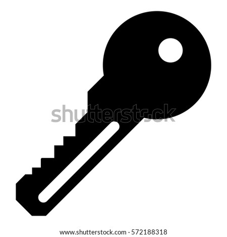 Vector Illustration of Key Icon in Black
