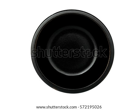 top view korean metal bowl on white background Royalty-Free Stock Photo #572195026
