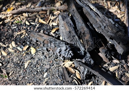 black charcoal from biomass combustion by Gasifier
