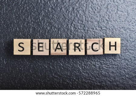 SEARCH word in wooden blocks