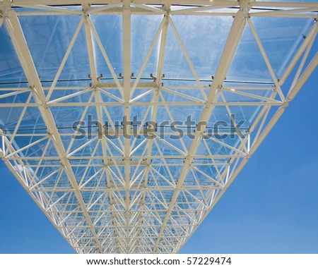 Glass and steel structure