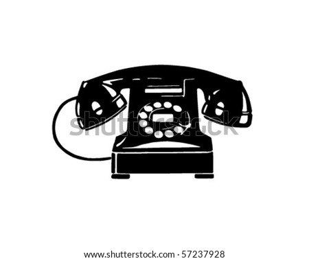 Retro Telephone 1 - Retro Clip Art