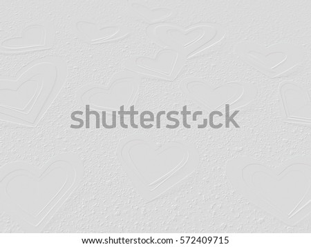 White Gray Texture Background of Hearts. You can use for background for Valentine's day like a greeting card "Happy Valentine's Day"or wedding invitation 