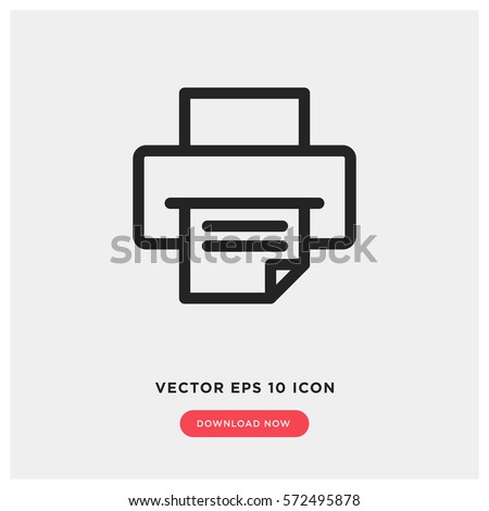 Printer vector icon, document printing symbol. Modern, simple flat vector illustration for web site or mobile app Royalty-Free Stock Photo #572495878