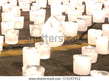 Ice luminaries votive candles
