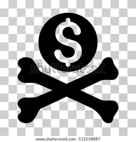 Mortal Debt icon. Vector illustration style is flat iconic symbol, black color, transparent background. Designed for web and software interfaces.