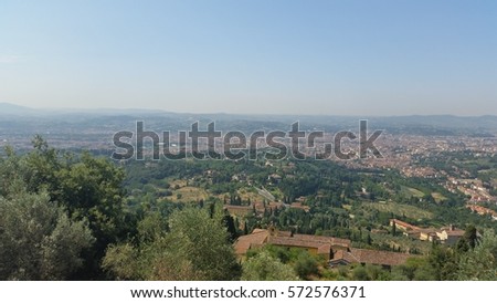 Italian beautiful landscape. Tuscany summer day.