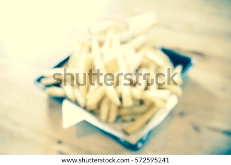 Picture blurred  for background abstract and can be illustration to article of frenchfried