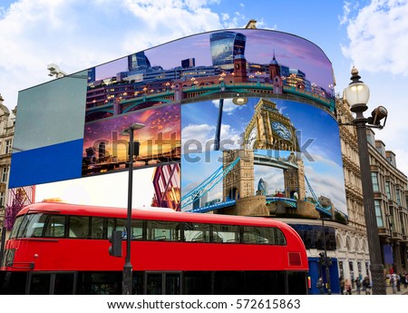Piccadilly Circus London Images on screens are my own copyright digital photomount photo-illustration