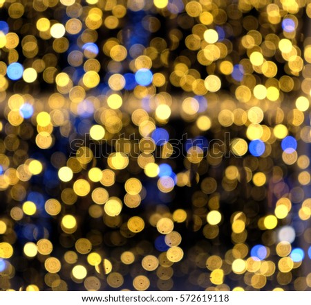 Abstract composition from many colored defocused round lights as background