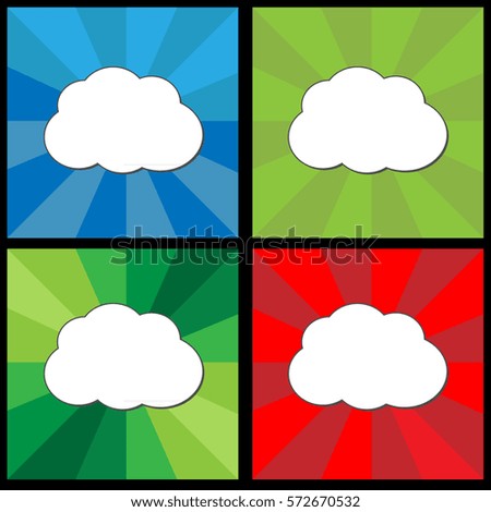 Clouds with color background