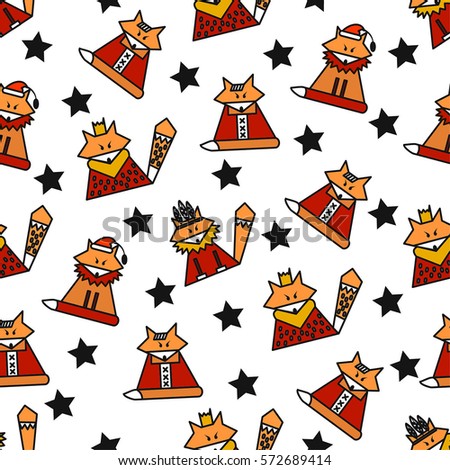 seamless patterns with fox