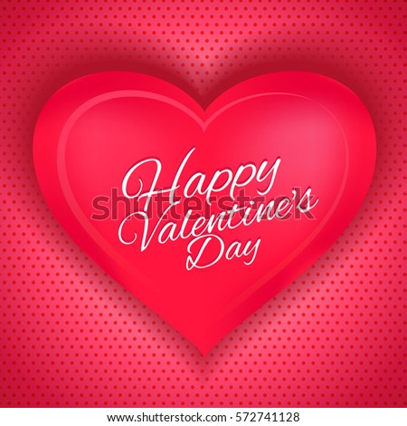 happy valentine's day pink love illustration vector  Royalty-Free Stock Photo #572741128