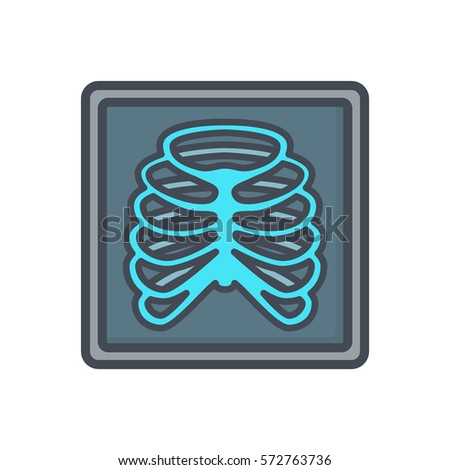 ribs x-ray bone icon