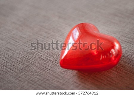 red heart for love or health