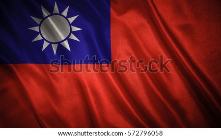 Flag with original proportions. Flag of the Taiwan
