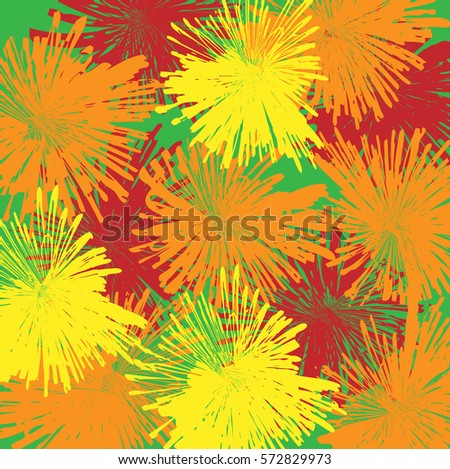 vector abstract stylized flower grunge background and texture 