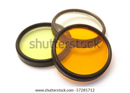 photo filters isolated on white