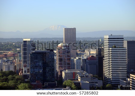 Mt. St. Helen's & skyline Portland OR.