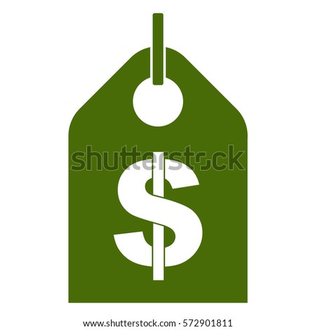 Vector Illustration of Green Dollar Tag Icon
