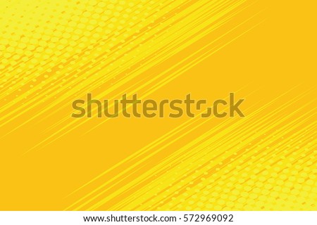 Yellow side hatch with halftone effect. Vintage pop art retro vector illustration Royalty-Free Stock Photo #572969092