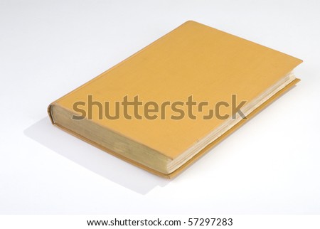 Blank old book cover yellow