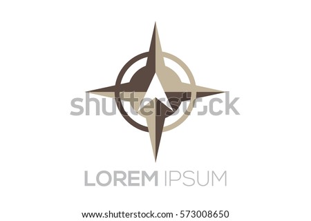 Vector Elegant Compass Logo. Available at many businesses prepared vector Compass stylish and modern design.