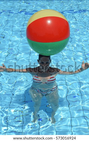 Pool fun with a ball