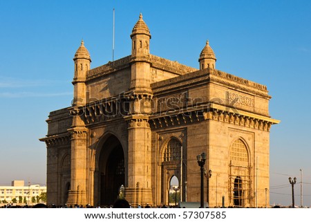 Gateway to India in Warm afternoon light, Mumbai. Royalty-Free Stock Photo #57307585