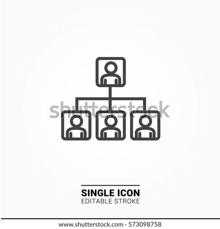 Icon people branch Single Icon Graphic Design