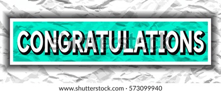 Congratulations card.  Best greeting art design for you different holidays. Crumpled texture. Vector Illustration.