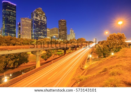 Sunrise in Downtown Houston, Texas, USA