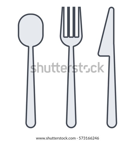 Restaurant_Food_app icon - Flat design, glyph style icon - Outline black