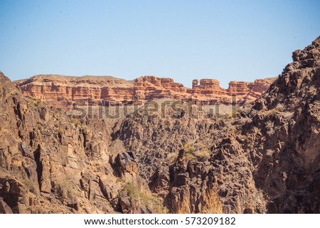 Charyn Canyon in Kazakhstan. The Valley of Castles.